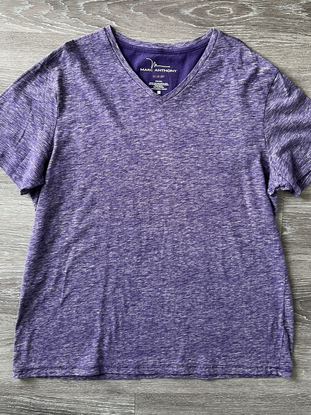 Marc Anthony Slim Fit V-Neck T-Shirt Purple XXL